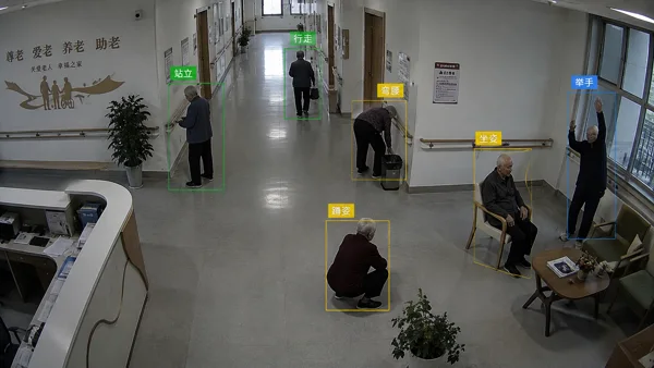 人体姿态识别 · 场景效果示意