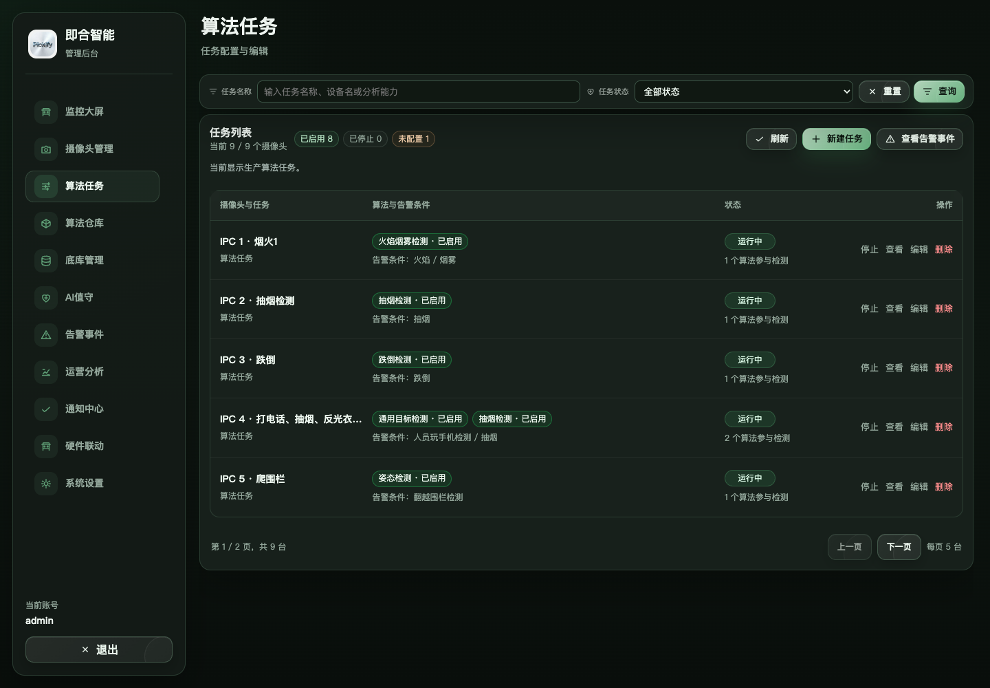 算法任务列表